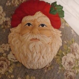 Vintage looking Santa Claus Wall Decor ceramic
